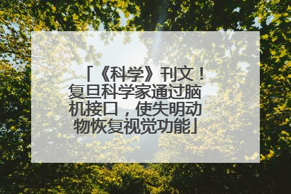 《科学》刊文！复旦科学家通过脑机接口，使失明动物恢复视觉功能