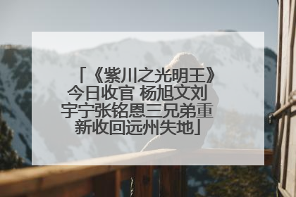 《紫川之光明王》今日收官 杨旭文刘宇宁张铭恩三兄弟重新收回远州失地