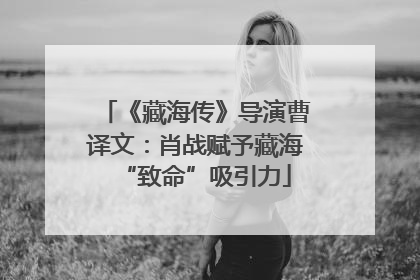 《藏海传》导演曹译文：肖战赋予藏海“致命”吸引力
