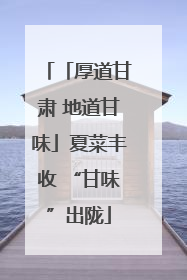 「厚道甘肃 地道甘味」夏菜丰收 “甘味”出陇