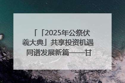 「2025年公祭伏羲大典」共享投资机遇 同谱发展新篇——甘肃省文旅产业链招商引资推介会侧记