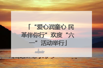 “爱心润童心 民革伴你行”欢度“六一”活动举行