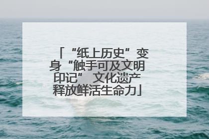 “纸上历史”变身“触手可及文明印记” 文化遗产释放鲜活生命力