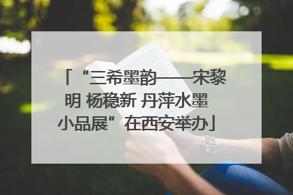 “三希墨韵——宋黎明 杨稳新 丹萍水墨小品展”在西安举办