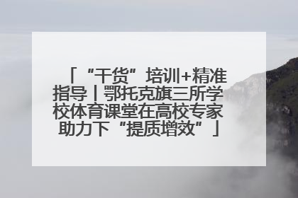 “干货”培训+精准指导丨鄂托克旗三所学校体育课堂在高校专家助力下“提质增效”