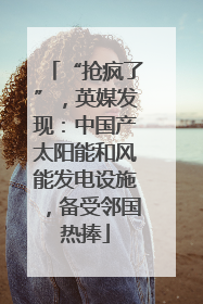 “抢疯了”，英媒发现：中国产太阳能和风能发电设施，备受邻国热捧