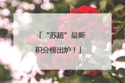 “苏超”最新积分榜出炉！