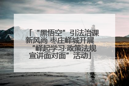 “黑悟空”引法治课新风尚 枣庄峄城开展“峄起学习·政策法规宣讲面对面”活动
