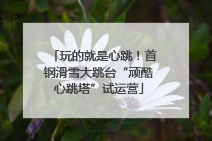 玩的就是心跳！首钢滑雪大跳台“顽酷心跳塔”试运营