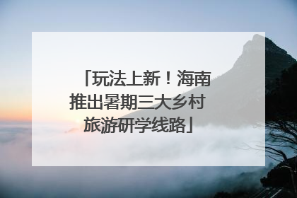 玩法上新！海南推出暑期三大乡村旅游研学线路