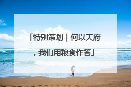 特别策划｜何以天府，我们用粮食作答
