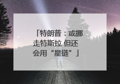 特朗普：或挪走特斯拉 但还会用“星链”