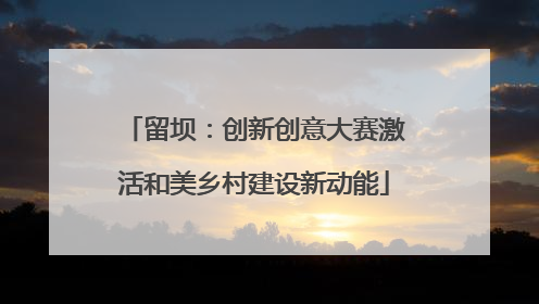 留坝：创新创意大赛激活和美乡村建设新动能