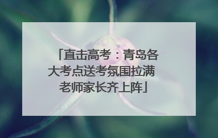 直击高考：青岛各大考点送考氛围拉满 老师家长齐上阵