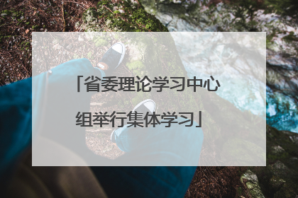 省委理论学习中心组举行集体学习