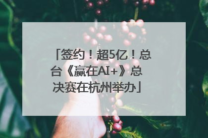 签约！超5亿！总台《赢在AI+》总决赛在杭州举办