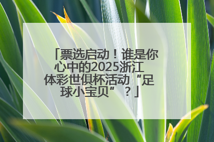 票选启动！谁是你心中的2025浙江体彩世俱杯活动“足球小宝贝”？