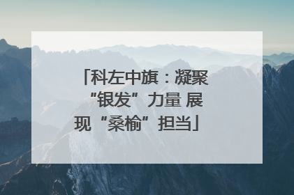 科左中旗：凝聚“银发”力量 展现“桑榆”担当