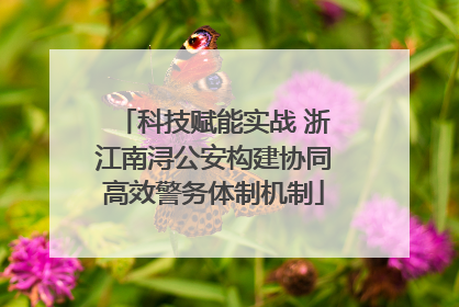 科技赋能实战 浙江南浔公安构建协同高效警务体制机制