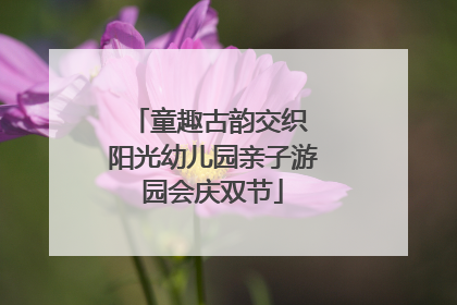 童趣古韵交织 阳光幼儿园亲子游园会庆双节