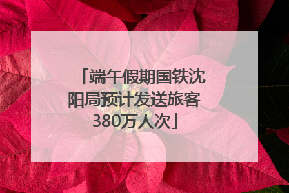 端午假期国铁沈阳局预计发送旅客380万人次