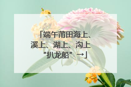 端午莆田海上、溪上、湖上、沟上“扒龙船”→
