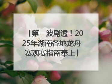 第一波剧透！2025年湖南各地龙舟赛观赛指南奉上