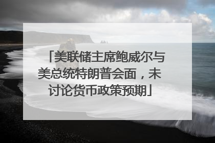 美联储主席鲍威尔与美总统特朗普会面，未讨论货币政策预期