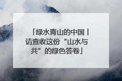 绿水青山的中国丨请查收这份“山水与共”的绿色答卷