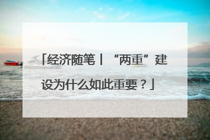 经济随笔丨“两重”建设为什么如此重要？