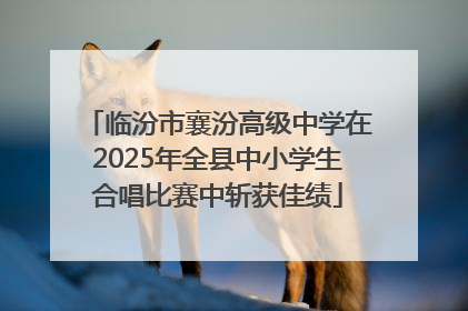 临汾市襄汾高级中学在2025年全县中小学生合唱比赛中斩获佳绩