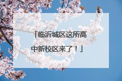 临沂城区这所高中新校区来了！
