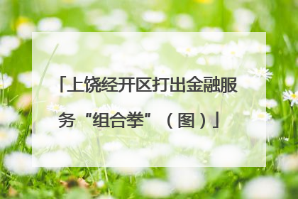 上饶经开区打出金融服务“组合拳”（图）