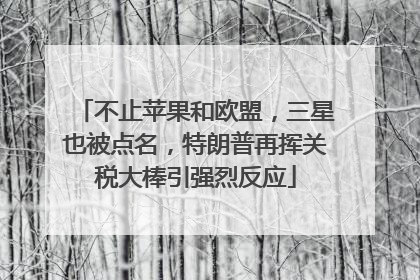 不止苹果和欧盟，三星也被点名，特朗普再挥关税大棒引强烈反应