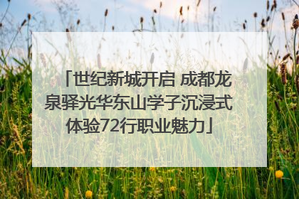 世纪新城开启 成都龙泉驿光华东山学子沉浸式体验72行职业魅力