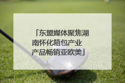 东盟媒体聚焦湖南怀化箱包产业 产品畅销亚欧美