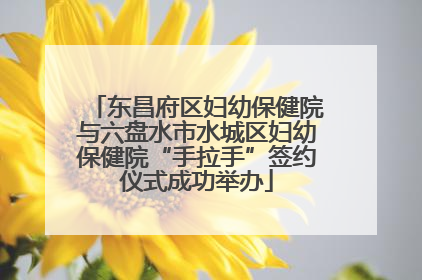 东昌府区妇幼保健院与六盘水市水城区妇幼保健院“手拉手”签约仪式成功举办