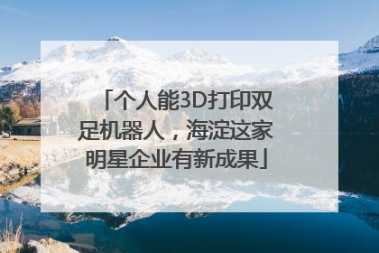 个人能3D打印双足机器人，海淀这家明星企业有新成果