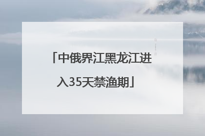 中俄界江黑龙江进入35天禁渔期