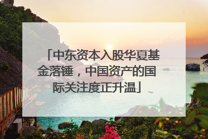 中东资本入股华夏基金落锤，中国资产的国际关注度正升温
