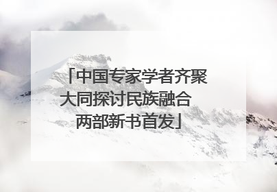 中国专家学者齐聚大同探讨民族融合 两部新书首发