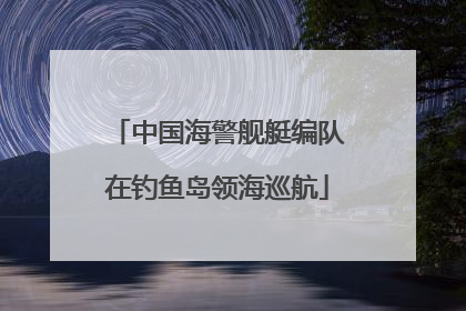 中国海警舰艇编队在钓鱼岛领海巡航