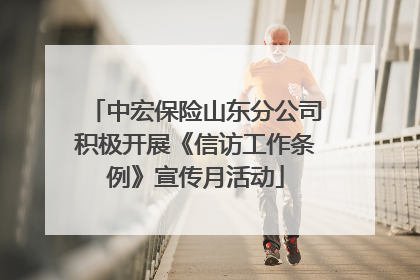 中宏保险山东分公司积极开展《信访工作条例》宣传月活动