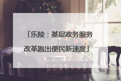 乐陵：基层政务服务改革跑出便民新速度