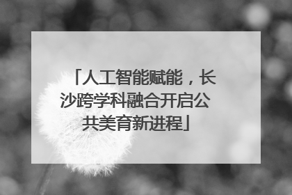 人工智能赋能，长沙跨学科融合开启公共美育新进程