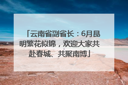 云南省副省长：6月昆明繁花似锦，欢迎大家共赴春城、共聚南博