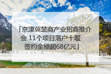 京津冀楚商产业招商推介会 11个项目落户十堰 签约金额超68亿元