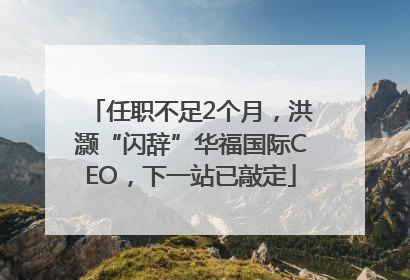 任职不足2个月，洪灏“闪辞”华福国际CEO，下一站已敲定