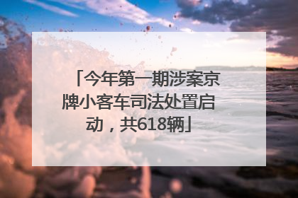 今年第一期涉案京牌小客车司法处置启动，共618辆