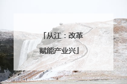 从江：改革赋能产业兴
